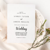 Invitation Mariage informel minimaliste simple