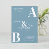 Invitation Mariage initial élégant et moderne (Debout devant)