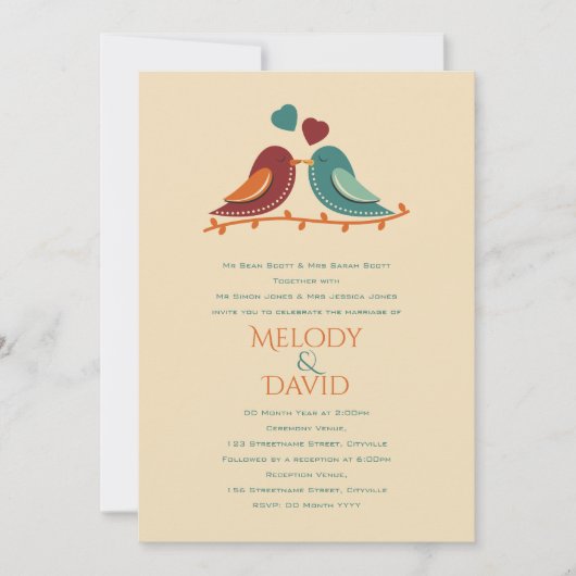 Invitation Mariage Inséparable (Devant)