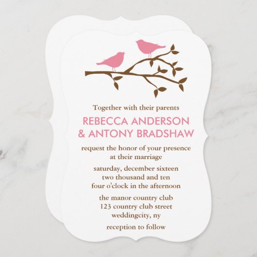 Invitation Mariage Inséparable (Devant / Derrière)