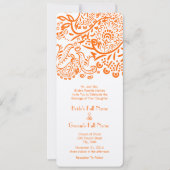 Invitation Mariage Inséparable Coral Orange (Devant)