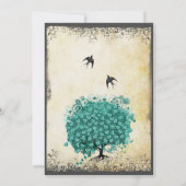Invitation Mariage Inséparable de l'arbre Turquoise de la feu (Dos)