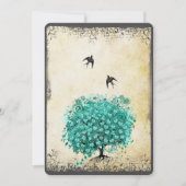 Invitation Mariage Inséparable de l'arbre Turquoise de la feu (Devant)