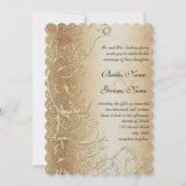Invitation Mariage Inséparable en bronze or et noir (Devant)