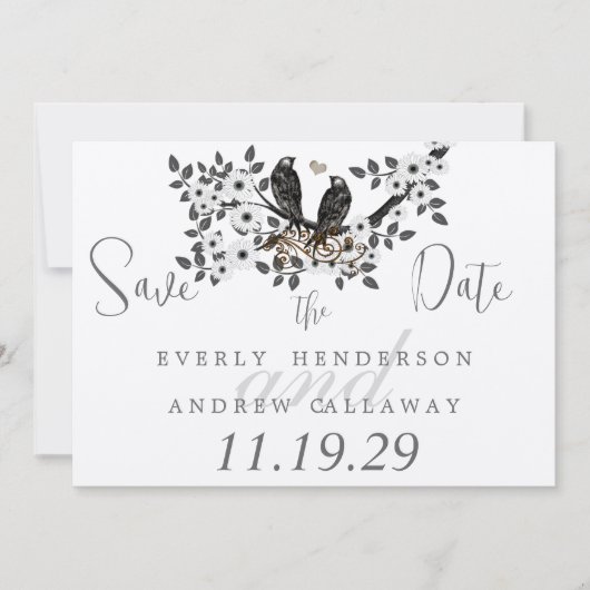 Invitation Mariage Inséparable forestier enchanté (Devant)