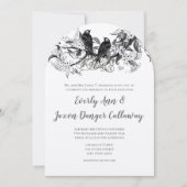 Invitation Mariage Inséparable forestier rustique (Devant)