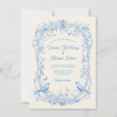 Invitation Mariage inséparables floraux Toile (Devant)