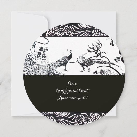 Invitation MARIAGE INSÉPARABLES MONOGRAM noir, cercle blanc (Dos)