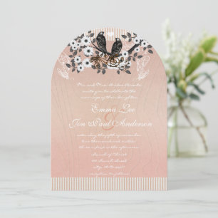 Invitation Mariage Inséparables Vintages de la branche de fle