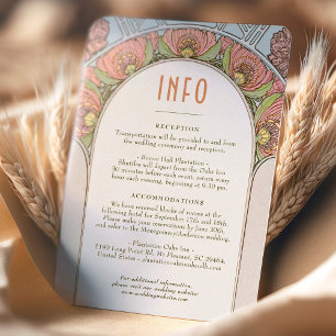 Invitation Mariage Insérer INFO Art Nouveau Vintage par Mucha