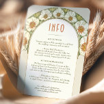 Invitation Mariage Insérer INFO Art Nouveau Vintage par Mucha<br><div class="desc">Art Nouveau Carte d'information de mariage Vintage par Alphonse Mucha dans un design floral, romantique et fantaisiste. Les fleurs victoriennes complètent les polices art déco classiques. Entrez vos informations personnalisées, et vous avez terminé. Si vous souhaitez modifier la conception, cliquez sur le bouton bleu "Customiser". Merci tellement pour considérer mon...</div>