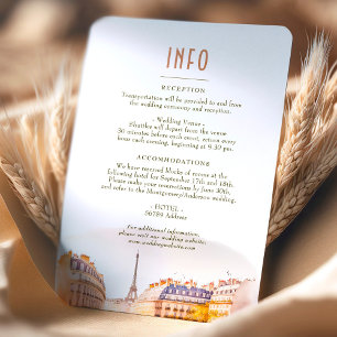 Invitation Mariage Insérer INFO et détails Paris France