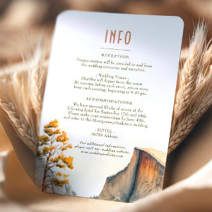 Invitation Mariage Insérer INFO et détails Yosemite Park