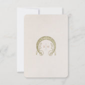 Invitation Mariage Insérer Merci Vintage Art Nouveau Invit (Dos)