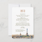 Invitation Mariage Insertion INFO et détails Paris France Inv (Devant)