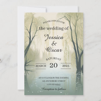 Invitation Mariage inspiré de la source fluviale