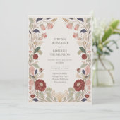 Invitation Mariage inspiré de l'héritage William Morris (Debout devant)