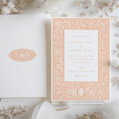Invitation Mariage inspiré de Peach Blossom William Morris