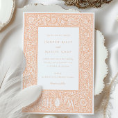 Invitation Mariage inspiré de Peach Blossom William Morris