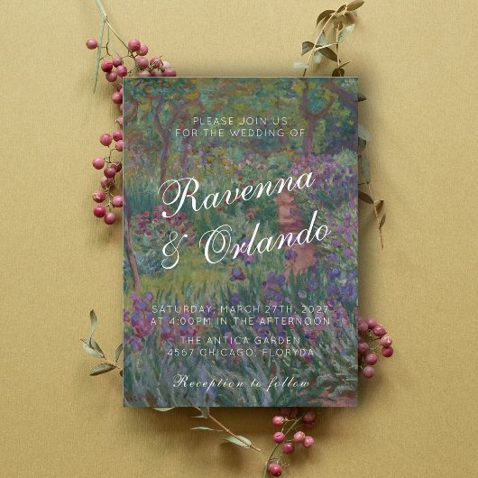 Invitation Mariage inspiré du musée des Beaux-Arts Claude Mon