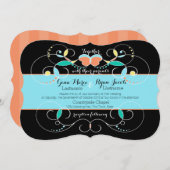 Invitation Mariage inspiré par l'art populaire country (Devant / Derrière)