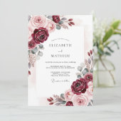 Invitation Mariage intemporel classique en Bourgogne (Debout devant)