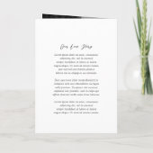 Invitation Mariage intemporel noir et blanc classique (Dos)