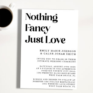 Invitation Mariage Intime au Palais de Justice dans un Style