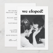 Invitation Mariage intime avec esthétique minimaliste (Devant / Derrière)