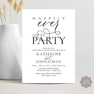 Invitation Mariage intime avec fête "Jusqu'à ce que la mort n