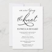 Invitation Mariage Intime de Calligraphie Noir et Blanc (Devant)