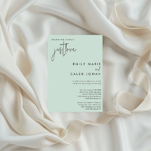 Invitation Mariage Intime de la Cour de Justice Vert Sauge Ju