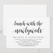 Invitation Mariage Intime, Déjeuner Avec Les Nouveaux Mariés (Devant / Derrière)