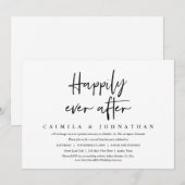 Invitation Mariage Intime et Fête de Fiançailles, À Jamais He (Devant / Derrière)