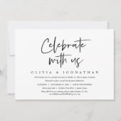 Invitation Mariage Intime et Fête de Fuite, Célébrez avec nou (Devant)