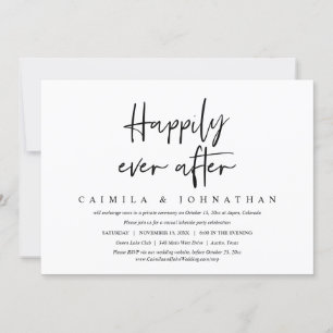 Invitation Mariage Intime et Fête d'Elopement, À Tout Jamais
