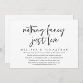 Invitation Mariage Intime et Simple, Rien de Fantaisiste, Jus (Devant / Derrière)