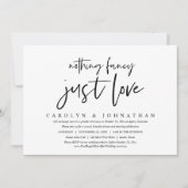Invitation Mariage Intime et Simple, Rien de Fantaisiste, Jus (Devant)