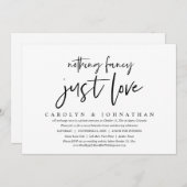 Invitation Mariage Intime et Simple, Rien de Fantaisiste, Jus (Devant / Derrière)