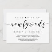 Invitation Mariage Intime, Fête avec les Nouveaux Mariés (Devant)
