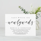 Invitation Mariage Intime, Fête avec les Nouveaux Mariés (Debout devant)