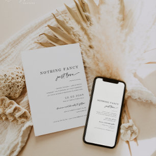 Invitation Mariage Intime Inviter Rien De Fancy Juste Amour