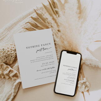 Invitation Mariage Intime Inviter Rien De Fancy Juste Amour