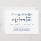 Invitation Mariage Intime Moderne, Après la célébration du ma (Devant)