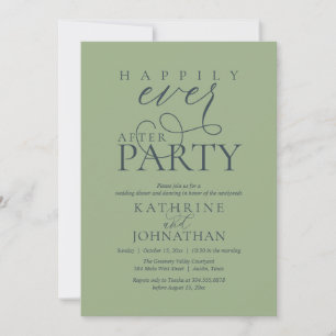 Invitation Mariage Intime Moderne avec une Fête de Félicité É