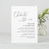 Invitation Mariage Intime Moderne, Célébrez avec nous (Debout devant)