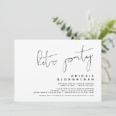 Invitation Mariage Intime Moderne, Faisons la Fête (Debout devant)