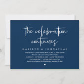 Invitation Mariage Intime Moderne la célébration continue (Devant)