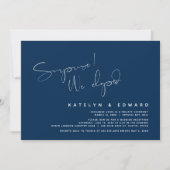 Invitation Mariage Intime Moderne, Surprise, nous nous sommes (Devant)
