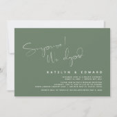 Invitation Mariage Intime Moderne, Surprise, nous nous sommes (Devant)